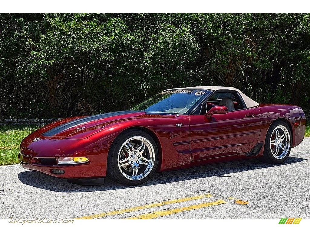 2003 Corvette Convertible - 50th Anniversary Red / Shale photo #2