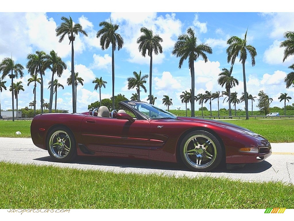 2003 Corvette Convertible - 50th Anniversary Red / Shale photo #3