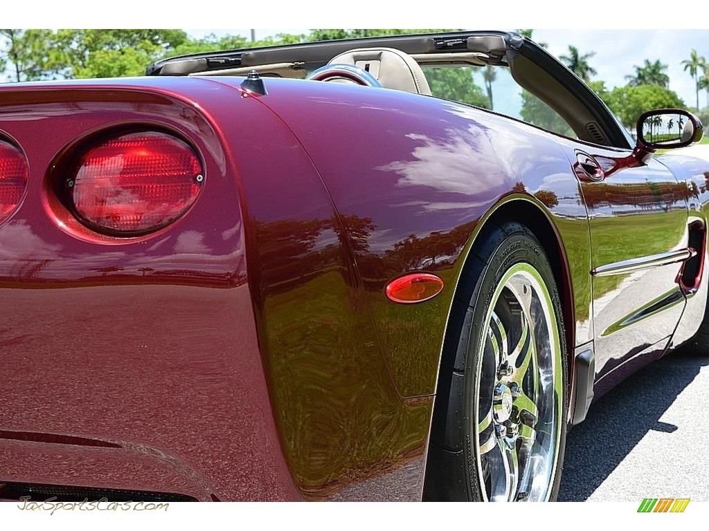 2003 Corvette Convertible - 50th Anniversary Red / Shale photo #8