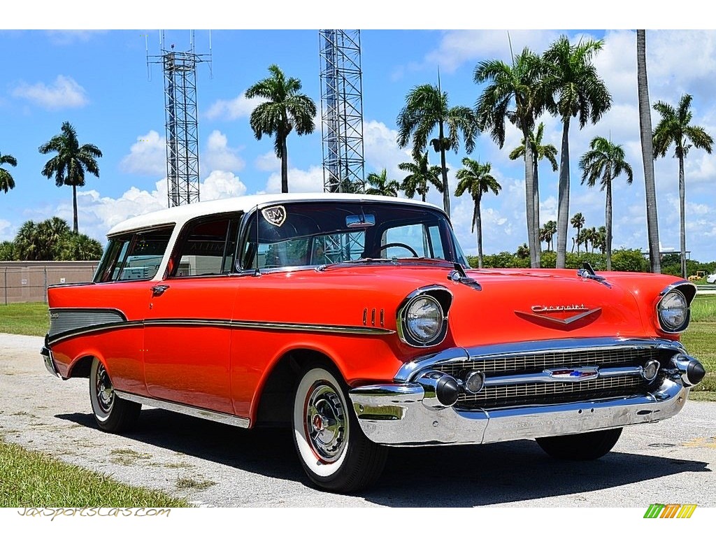 India Ivory/Matador Red / Red/Black Chevrolet Nomad Station Wagon