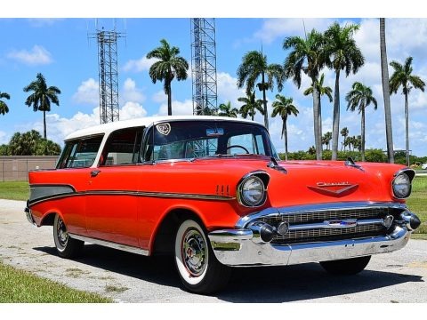 India Ivory/Matador Red 1957 Chevrolet Nomad Staion Wagon