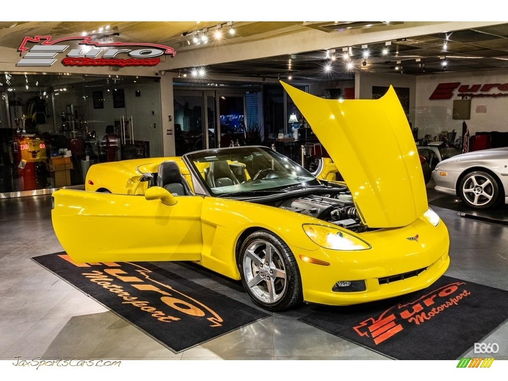 2006 Corvette Convertible - Velocity Yellow / Ebony Black photo #9