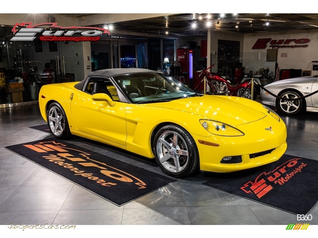 2006 Corvette Convertible - Velocity Yellow / Ebony Black photo #45