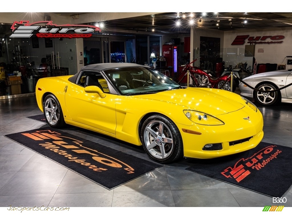 2006 Corvette Convertible - Velocity Yellow / Ebony Black photo #47
