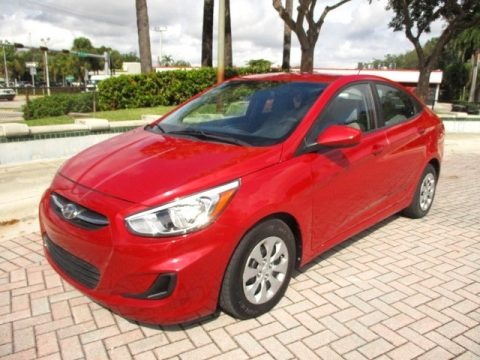 Boston Red 2015 Hyundai Accent GLS