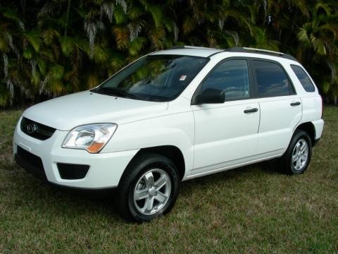 Clear White 2009 Kia Sportage LX V6 4x4