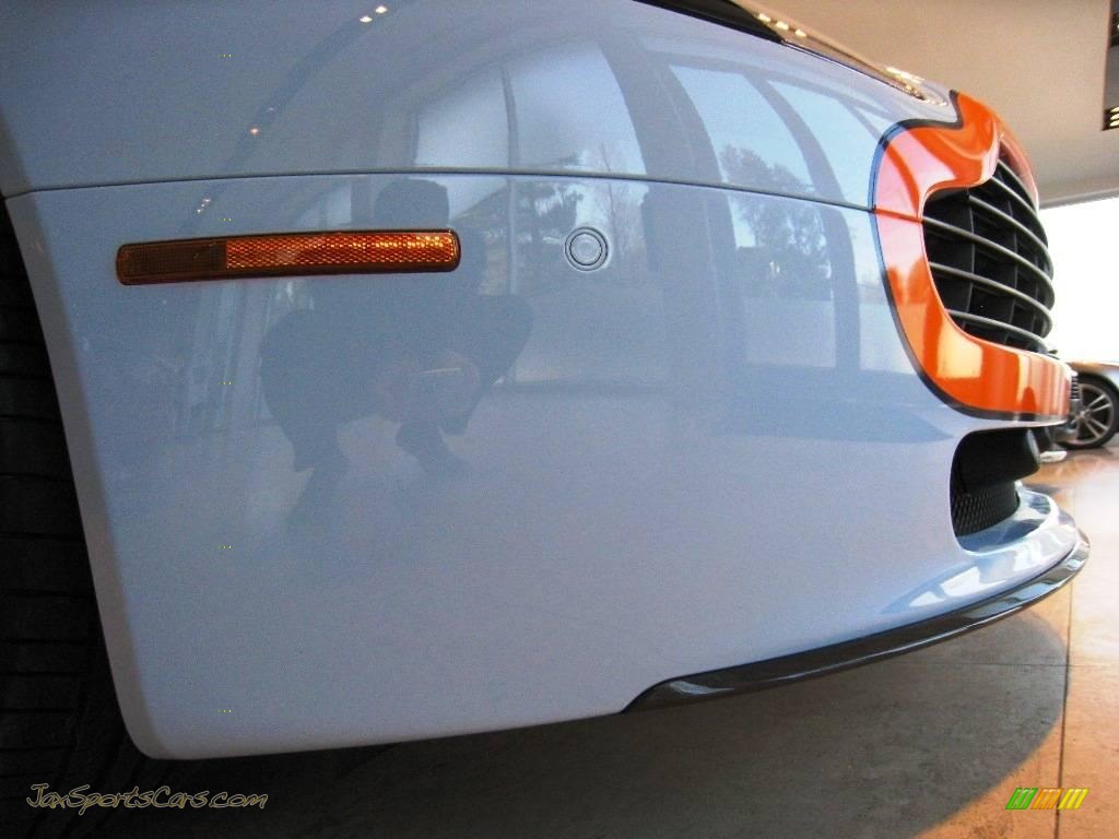2010 V8 Vantage Coupe - Gulf Racing Blue/Orange / Obsidian Black photo #18