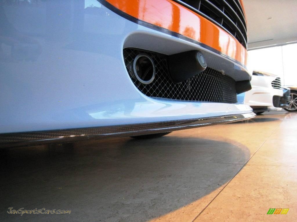 2010 V8 Vantage Coupe - Gulf Racing Blue/Orange / Obsidian Black photo #19