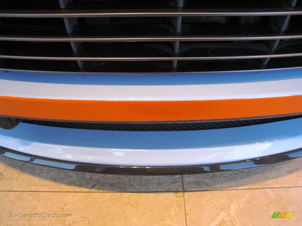 2010 V8 Vantage Coupe - Gulf Racing Blue/Orange / Obsidian Black photo #20