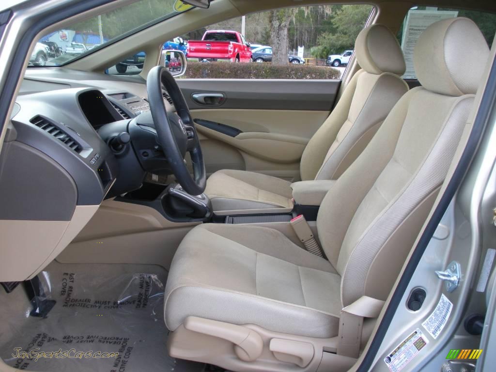 2008 Civic LX Sedan - Borrego Beige Metallic / Ivory photo #11