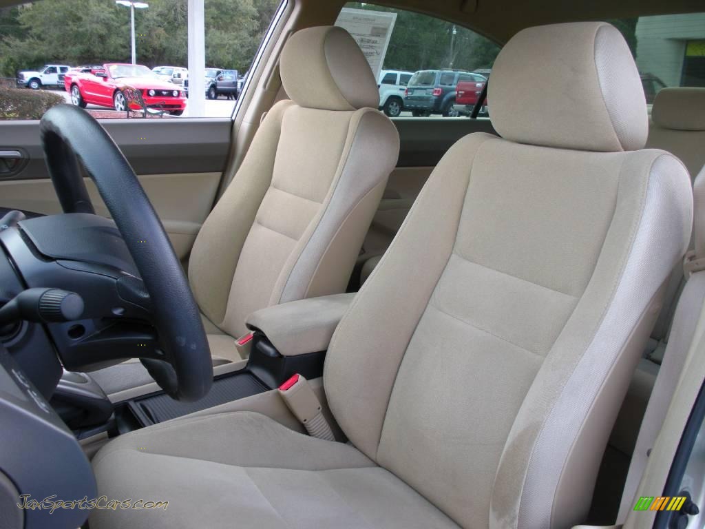 2008 Civic LX Sedan - Borrego Beige Metallic / Ivory photo #12