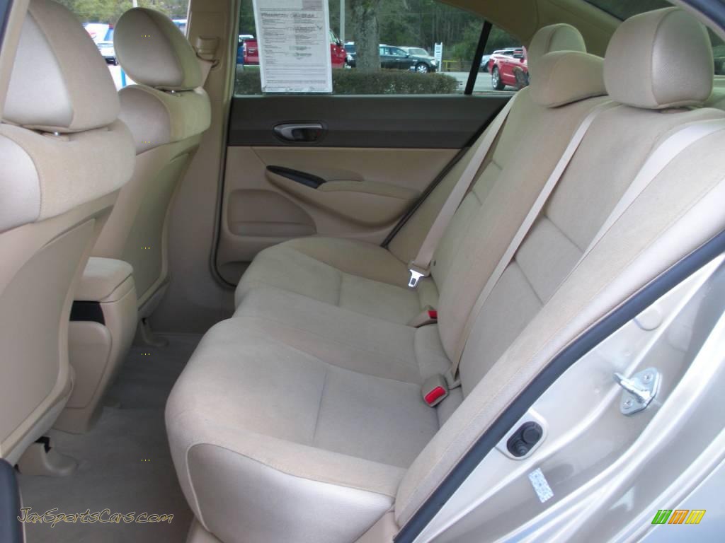 2008 Civic LX Sedan - Borrego Beige Metallic / Ivory photo #13