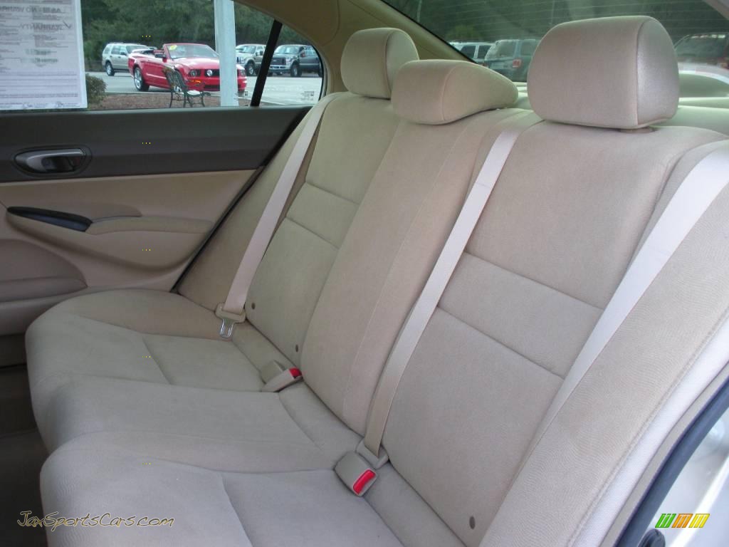 2008 Civic LX Sedan - Borrego Beige Metallic / Ivory photo #14
