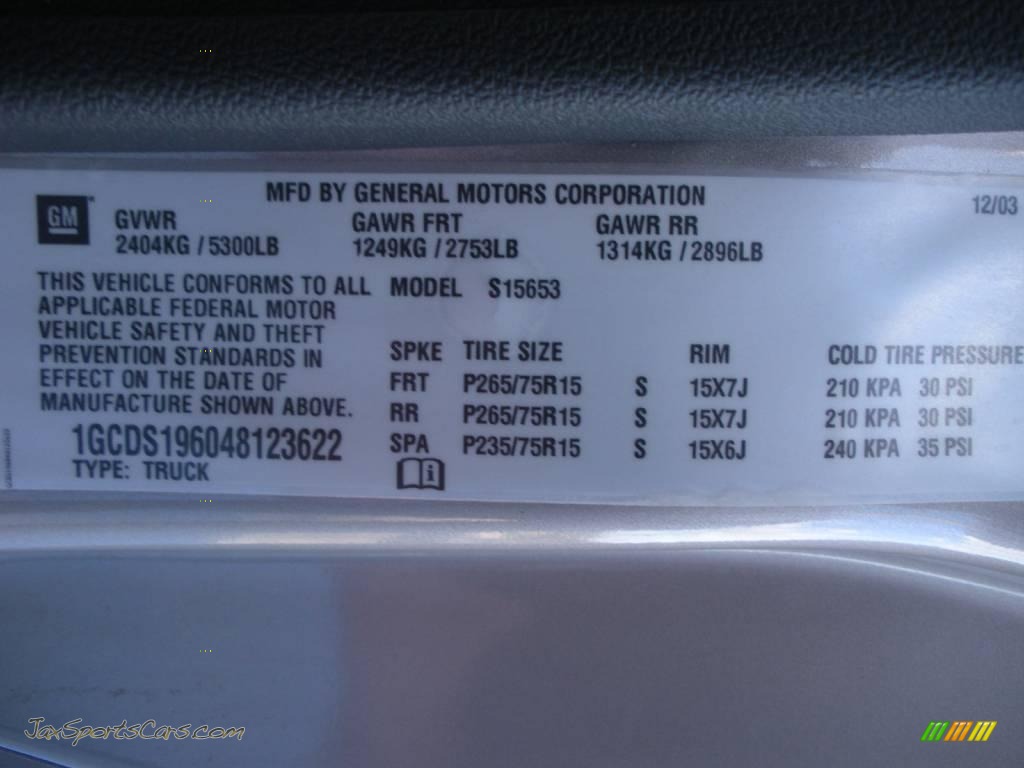 2004 Colorado Z71 Extended Cab - Silver Birch Metallic / Sport Pewter photo #24