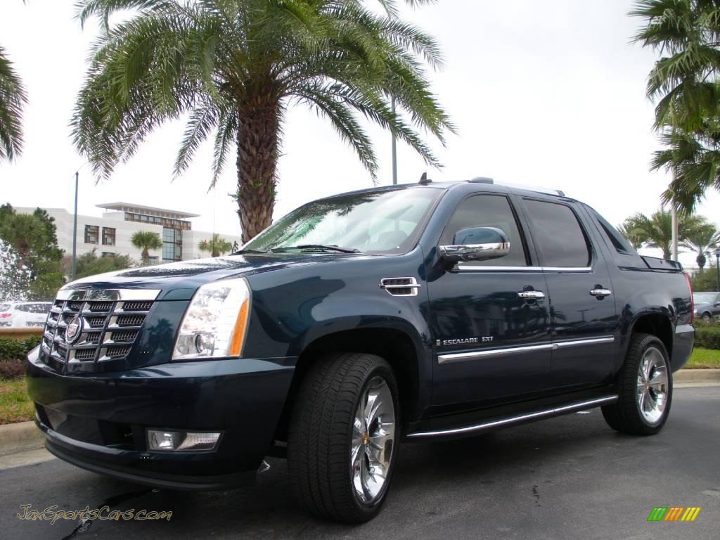 2007 Escalade EXT AWD - Blue Chip / Cocoa/Light Cashmere photo #2