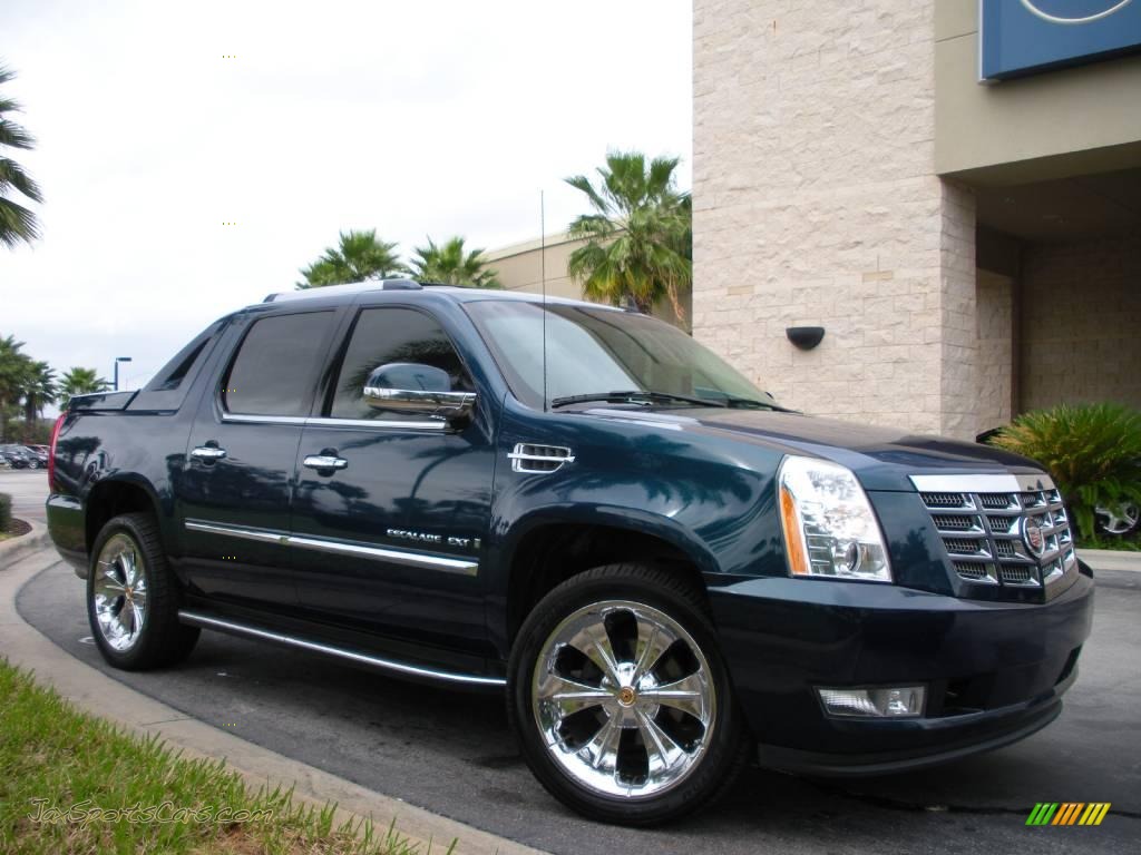 2007 Escalade EXT AWD - Blue Chip / Cocoa/Light Cashmere photo #4