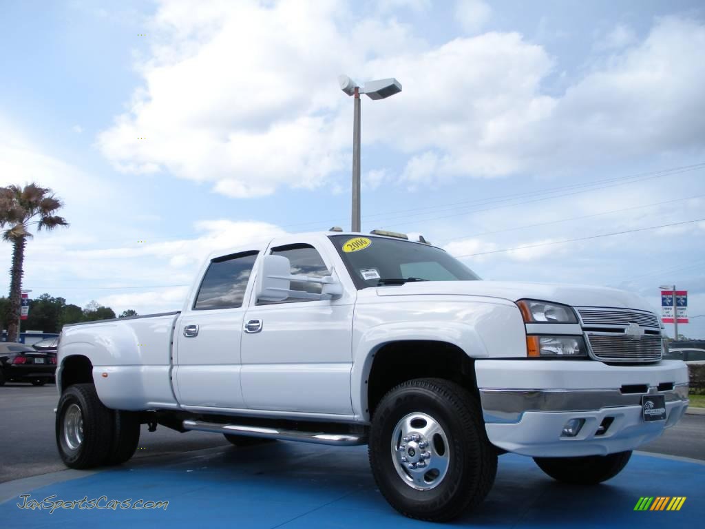 2006 Silverado 3500 LT Crew Cab 4x4 - Summit White / Tan photo #7
