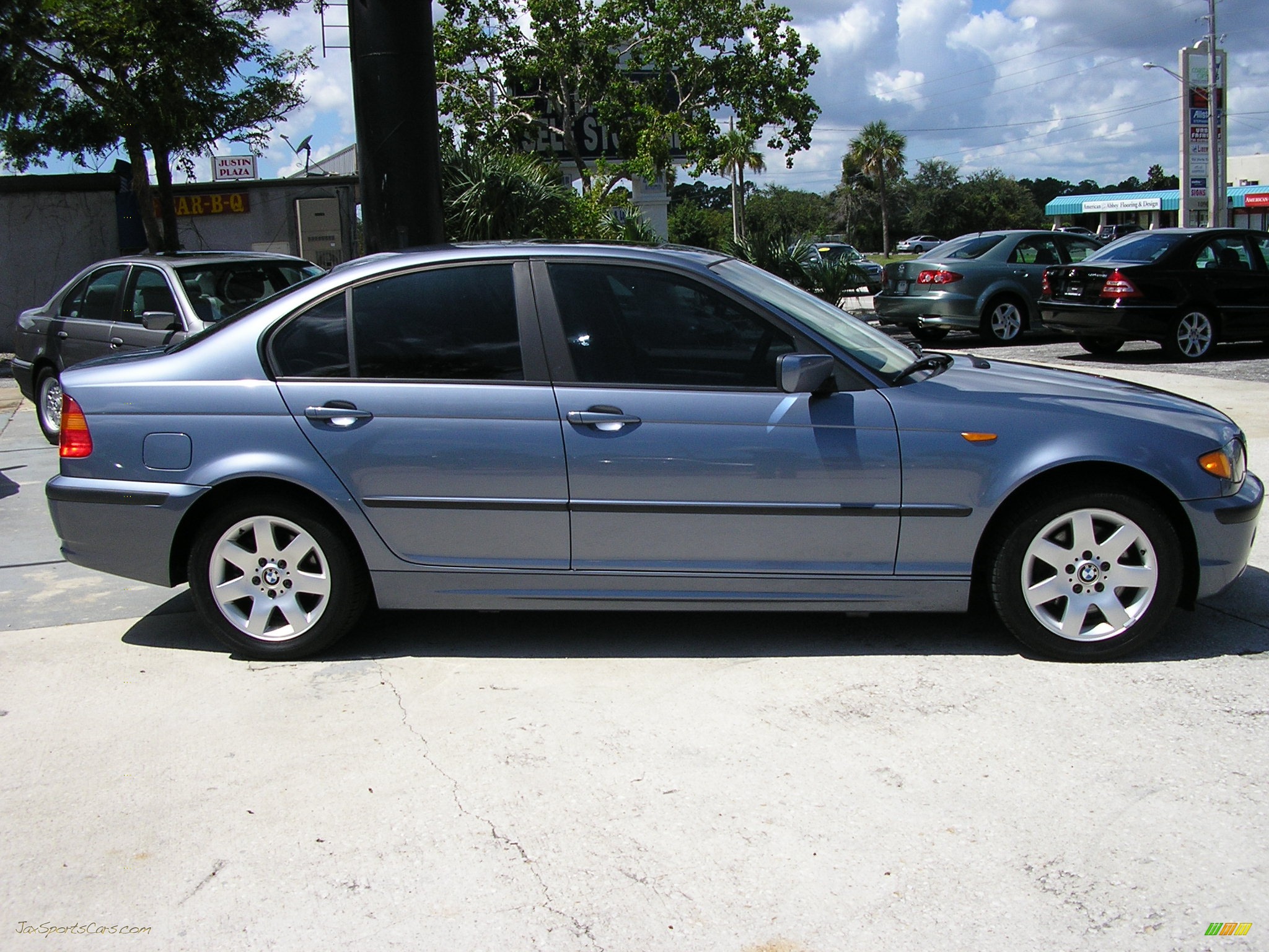 2003 3 Series 325i Sedan - Steel Blue Metallic / Beige photo #7