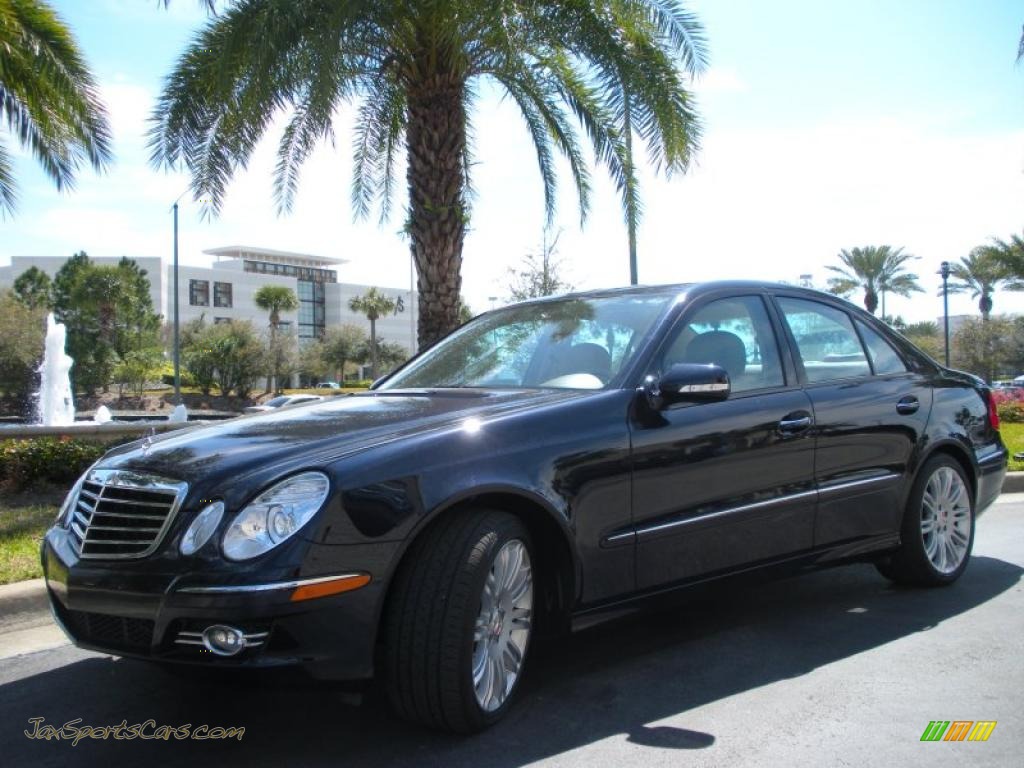 2007 E 350 Sedan - Capri Blue Metallic / Cashmere photo #2