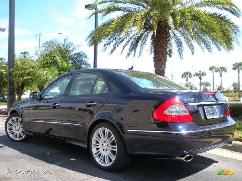 2007 E 350 Sedan - Capri Blue Metallic / Cashmere photo #8