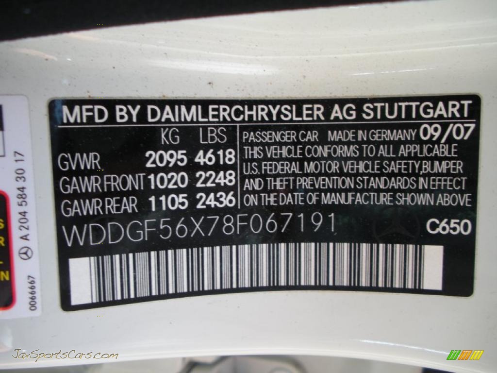 2008 C 350 Sport - Arctic White / Grey/Black photo #26