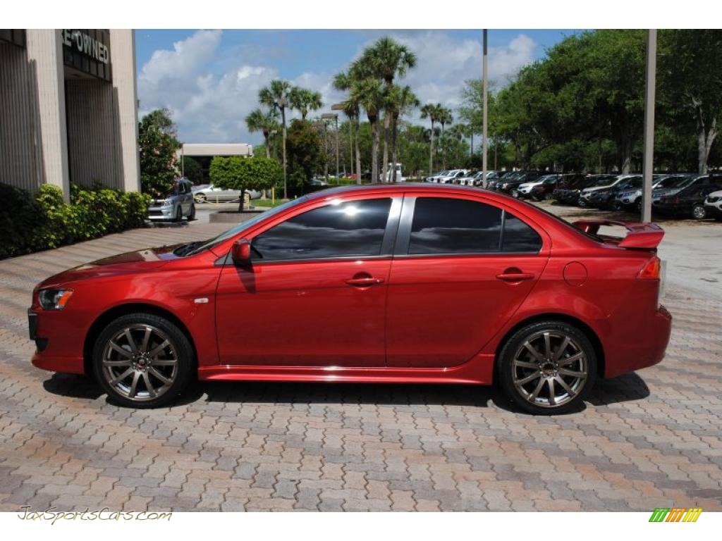 2008 Lancer GTS - Rally Red Pearl / Black photo #2