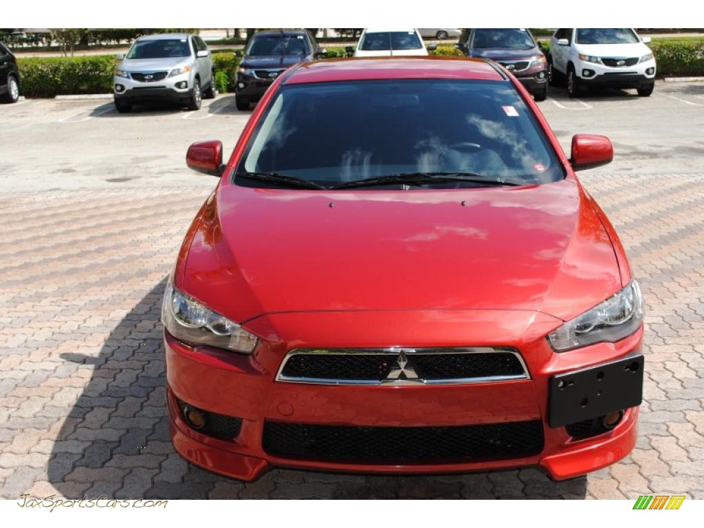 2008 Lancer GTS - Rally Red Pearl / Black photo #7