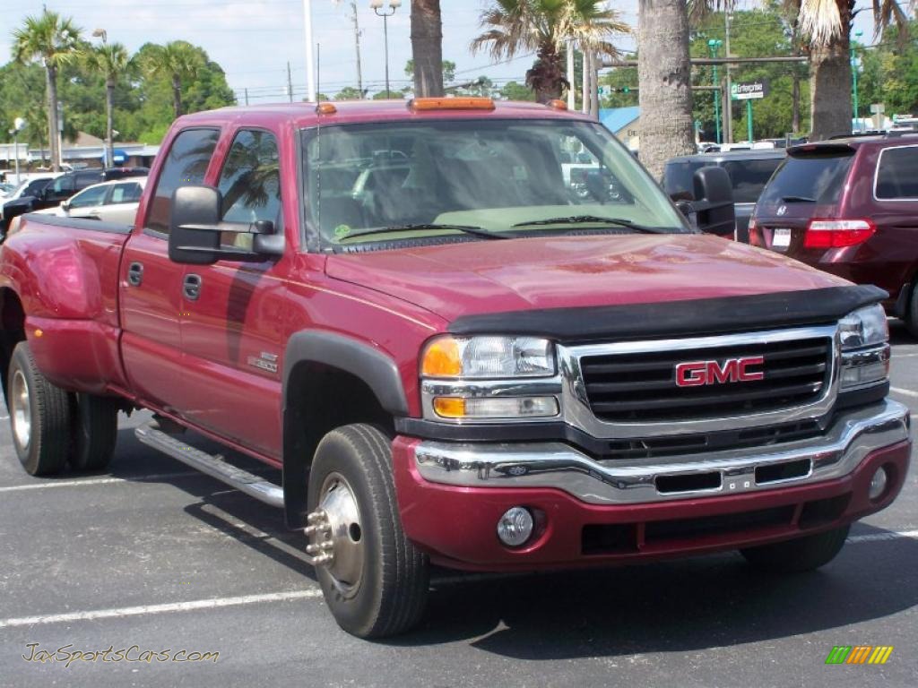 2006 GMC Sierra 3500 SLT Crew Cab Dually In Sport Red Metallic Photo 4