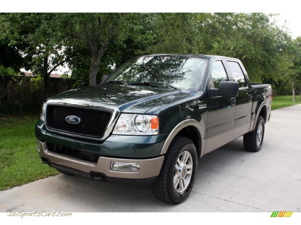 2005 Ford F150 Lariat SuperCrew 4x4 in Aspen Green Metallic photo #4 - F01590 | Jax Sports Cars