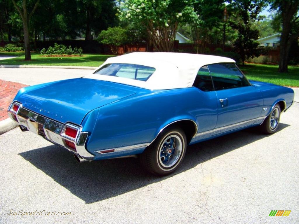 1971 Cutlass Supreme SX Convertible - Medium Blue / Dark Blue photo #48