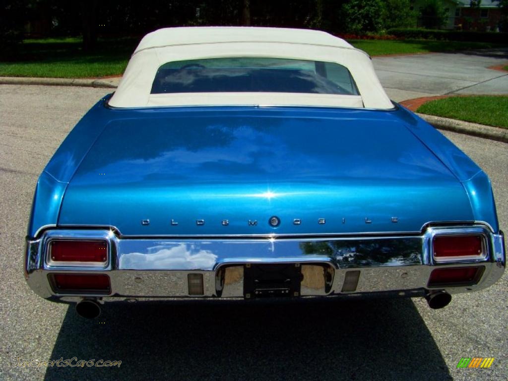 1971 Cutlass Supreme SX Convertible - Medium Blue / Dark Blue photo #49