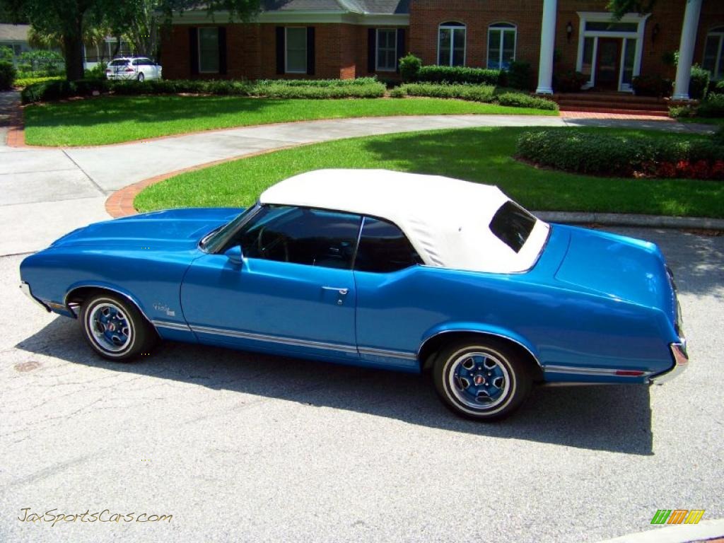 1971 Cutlass Supreme SX Convertible - Medium Blue / Dark Blue photo #51