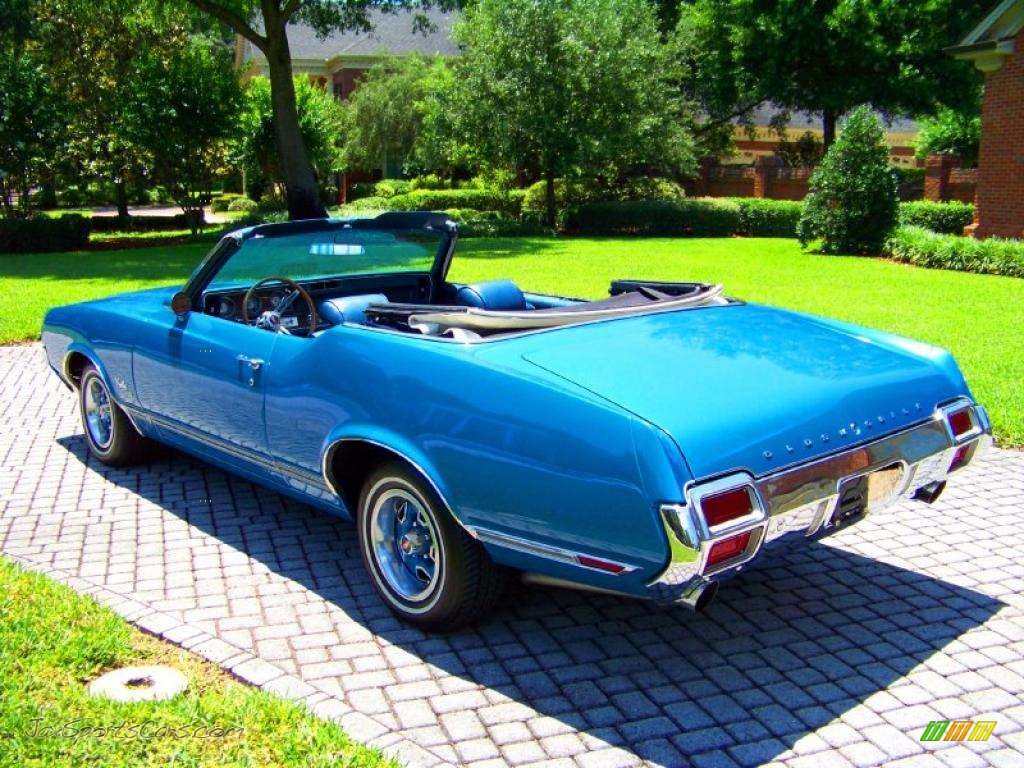 1971 Cutlass Supreme SX Convertible - Medium Blue / Dark Blue photo #59