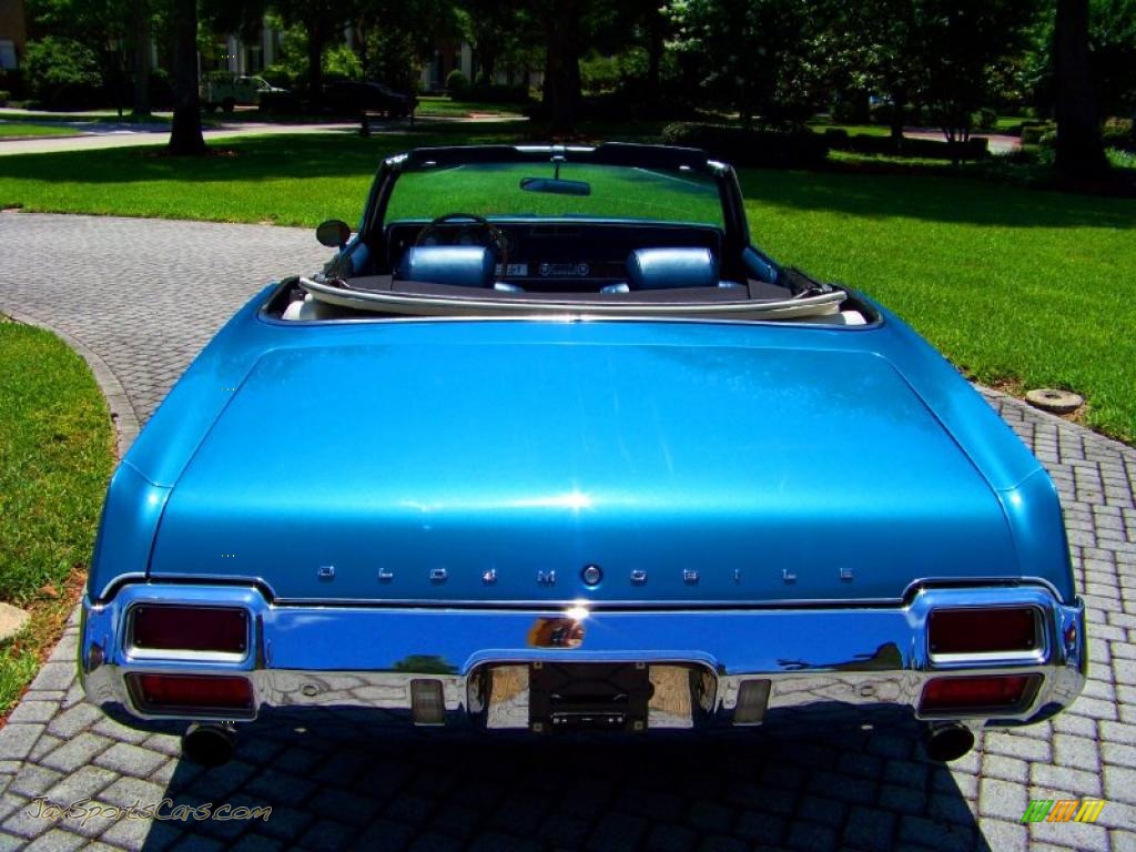 1971 Cutlass Supreme SX Convertible - Medium Blue / Dark Blue photo #60