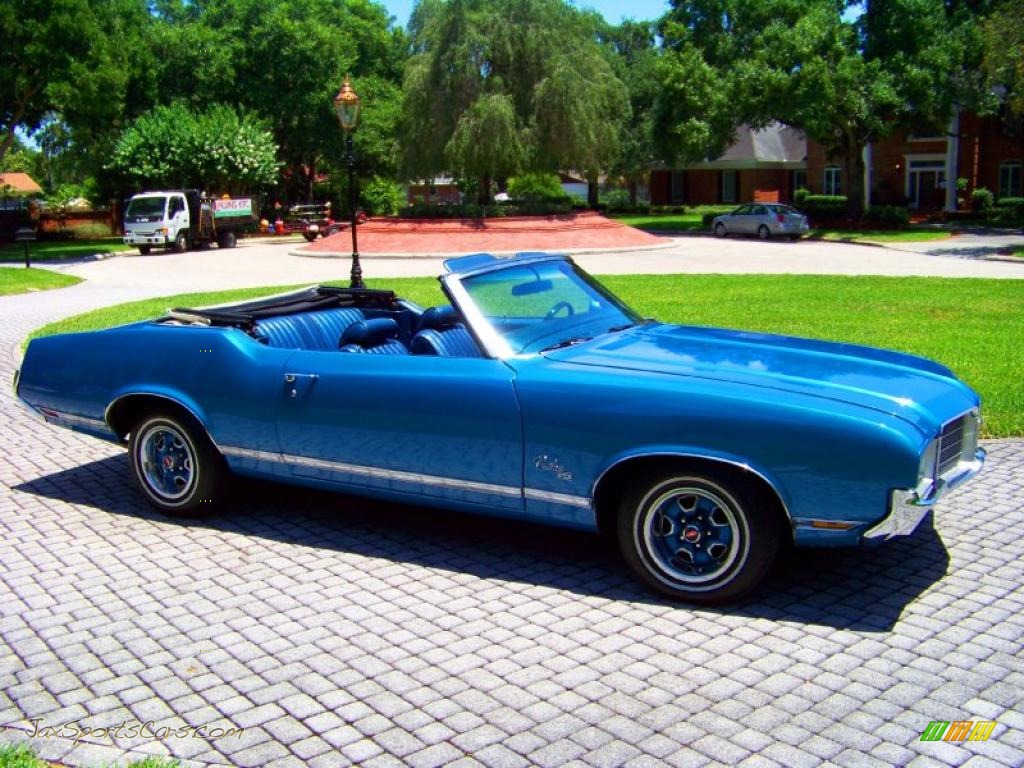 1971 Cutlass Supreme SX Convertible - Medium Blue / Dark Blue photo #64