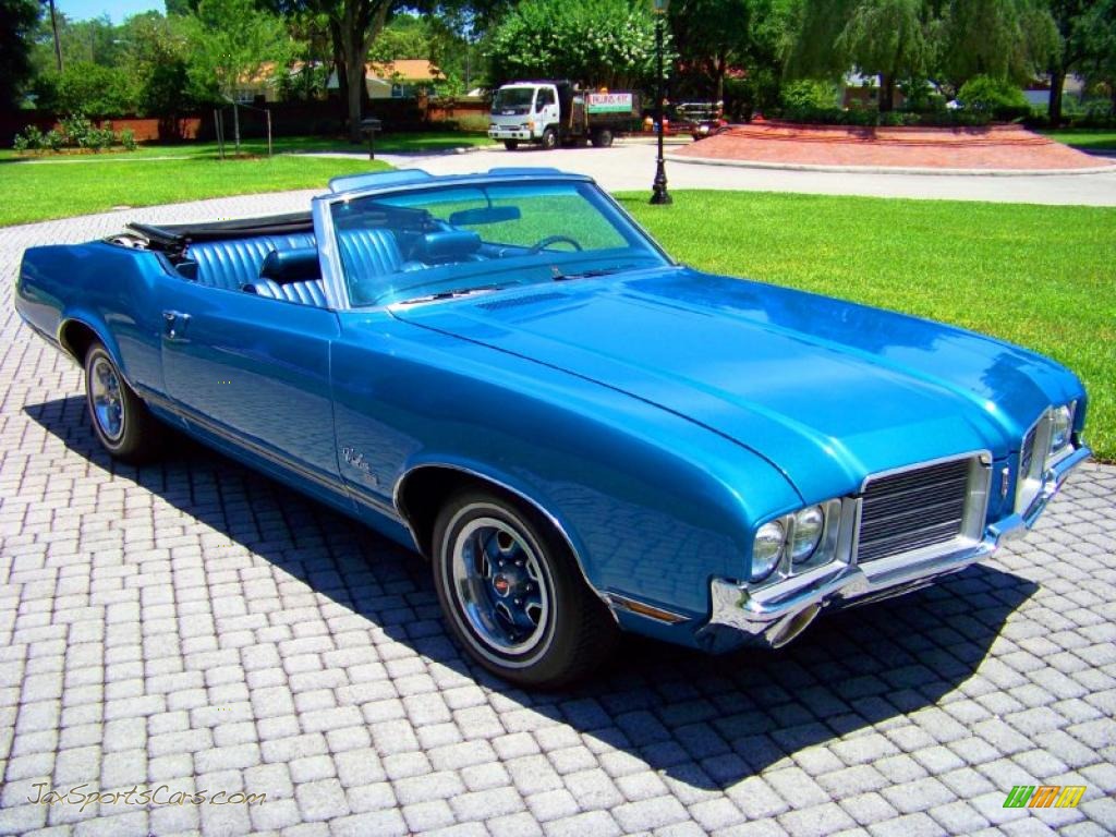 1971 Cutlass Supreme SX Convertible - Medium Blue / Dark Blue photo #65