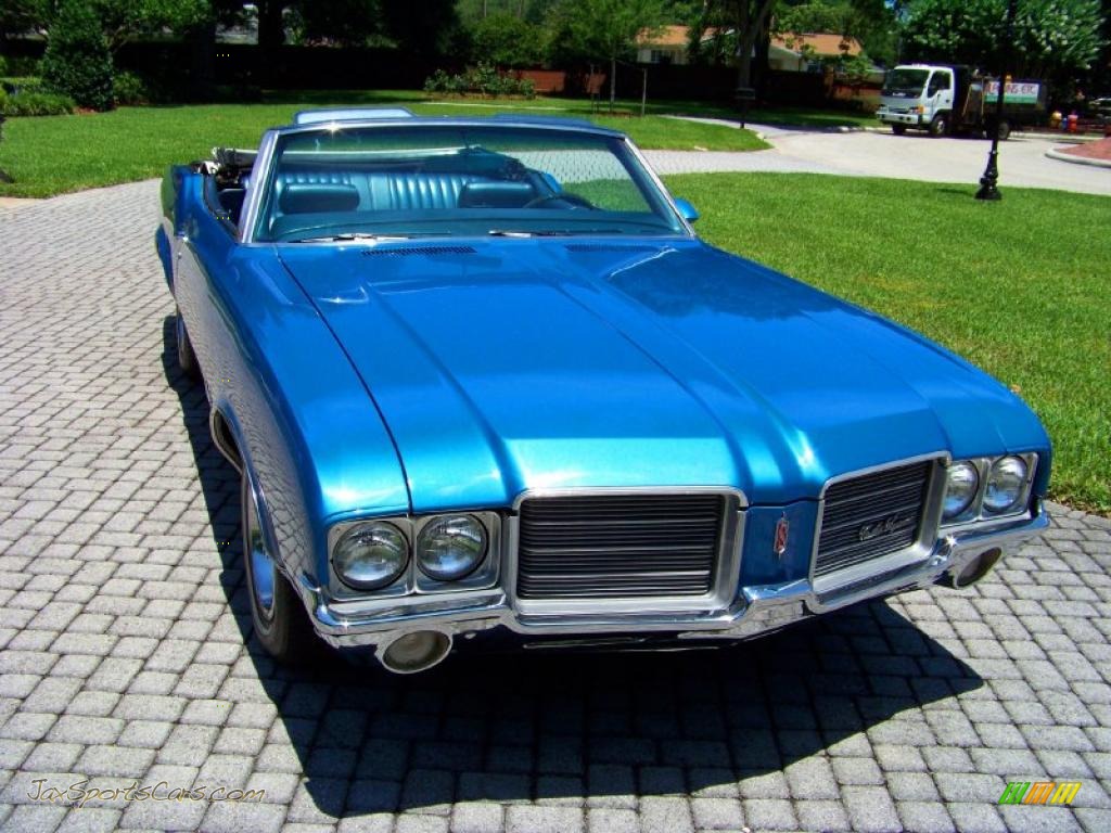 1971 Cutlass Supreme SX Convertible - Medium Blue / Dark Blue photo #66
