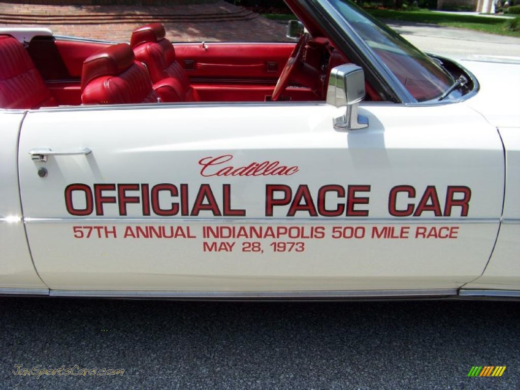 1973 Eldorado Indianapolis 500 Official Pace Car Replica Convertible - Cotillion White / Red photo #17
