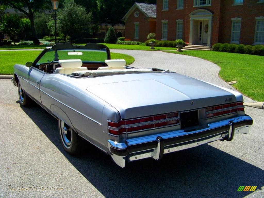 1975 Bonneville Grand Ville Brougham Convertible - Sterling Silver Poly / White photo #10
