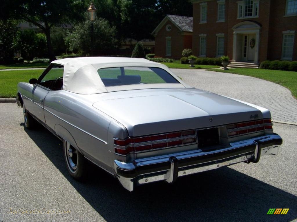 1975 Bonneville Grand Ville Brougham Convertible - Sterling Silver Poly / White photo #50