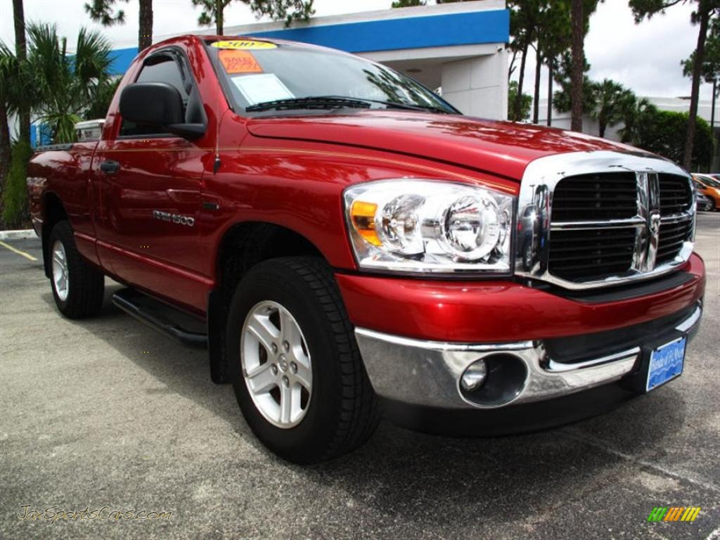 2007 Dodge Ram 1500 SLT Regular Cab in Inferno Red Crystal ...