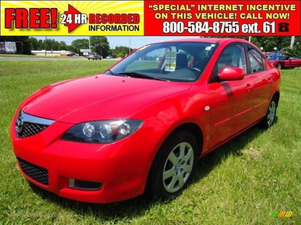 True Red / Black Mazda MAZDA3 i Sport Sedan
