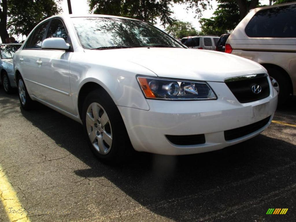 Powder White Pearl / Beige Hyundai Sonata GLS