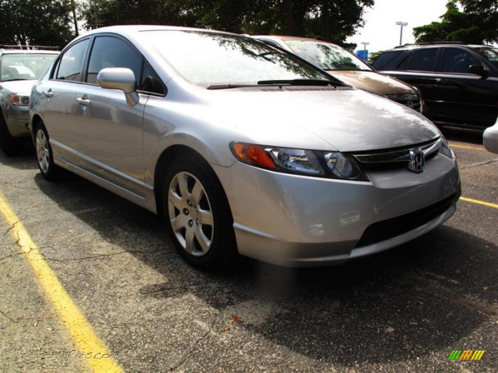 Alabaster Silver Metallic / Gray Honda Civic LX Sedan