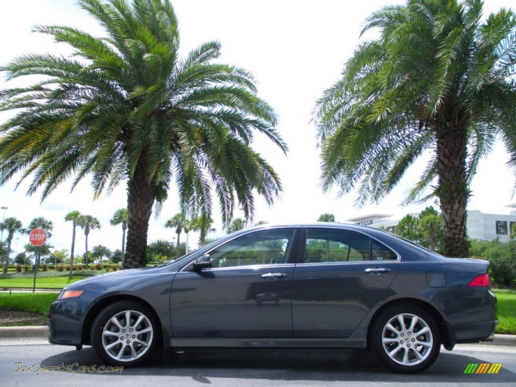 Carbon Gray Pearl / Ebony Acura TSX Sedan