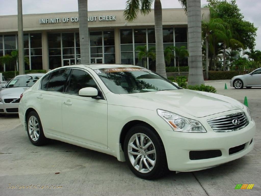 Ivory Pearl White / Wheat Infiniti G 35 Sedan