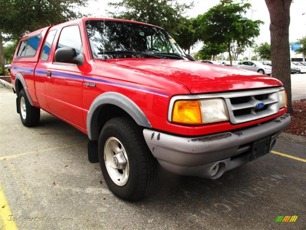 Bright Red / Medium Graphite Ford Ranger XL Extended Cab 4x4