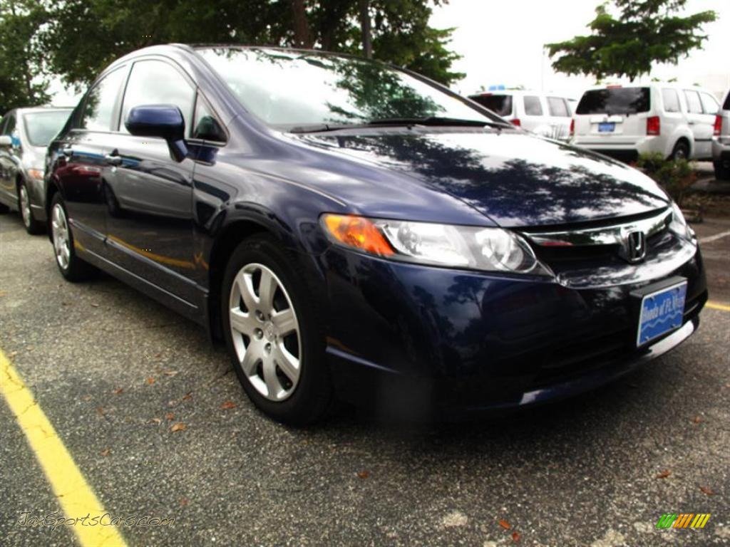 Royal Blue Pearl / Gray Honda Civic LX Sedan Royal Blue Pearl / Gray Honda Civic LX Sedan