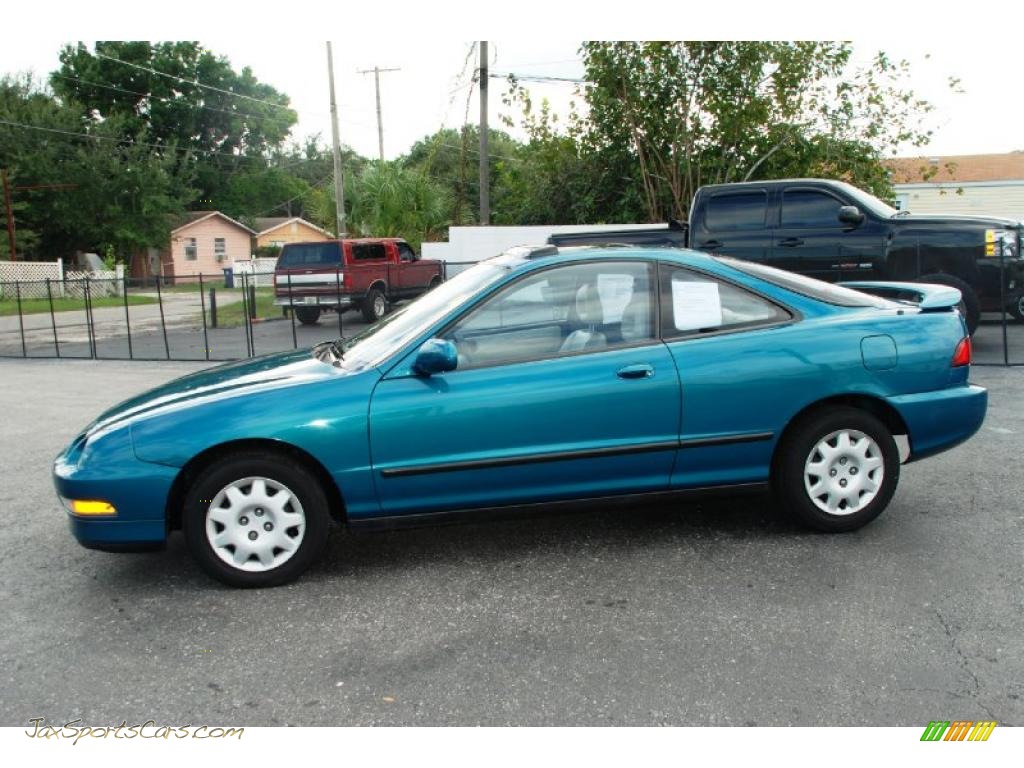 Paradise Blue Green Pearl / Titanium Acura Integra LS Coupe
