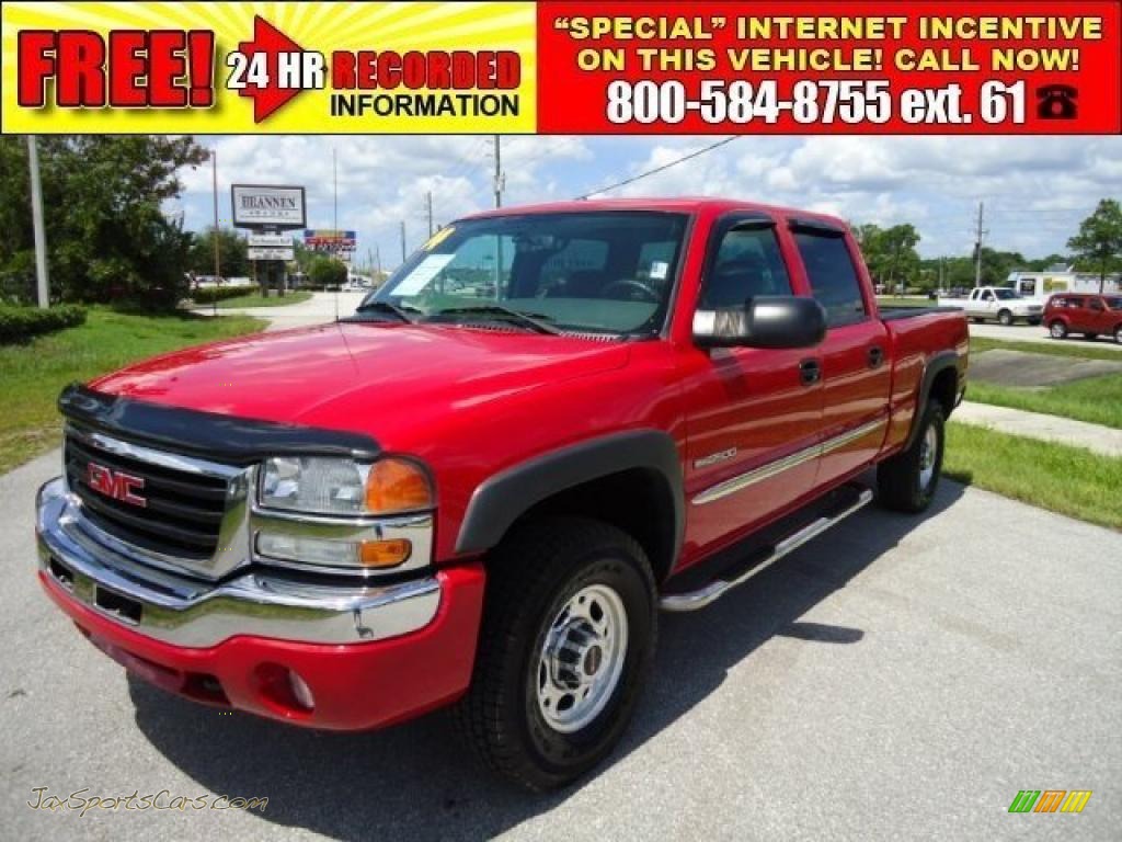 Fire Red / Dark Pewter GMC Sierra 2500HD SLE Crew Cab 4x4 Fire Red / Dark Pewter GMC Sierra 2500HD SLE Crew Cab 4x4